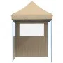 Pop-Up Folding Party Tent with 2 Beige Side Walls by vidaXL, Tents and gazebos - Ref: Foro24-4004991, Price: 121,40 €, Discou...