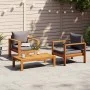 Set de sofás de jardín con cojines 3 pzas madera maciza acacia by vidaXL, Garden sets - Ref: Foro24-3214846, Price: 273,45 €,...
