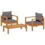 Set de sofás de jardín con cojines 3 pzas madera maciza acacia by vidaXL, Garden sets - Ref: Foro24-3214846, Price: 273,45 €,...