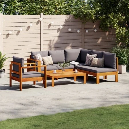 Set de sofás de jardín con cojines 5 pzas madera maciza acacia by vidaXL, Garden sets - Ref: Foro24-3214871, Price: 631,38 €,...