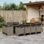 Garten-Essgruppe mit 13-teiligen Kissen aus grauem synthetischem Rattan. von vidaXL, Gartensets - Ref: Foro24-3277807, Preis:...