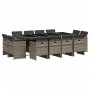 Set comedor de jardín con cojines 13 pzas ratán sintético gris by vidaXL, Garden sets - Ref: Foro24-3277807, Price: 919,85 €,...