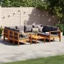 Set de sofás de jardín con cojines 6 pzas madera maciza acacia by vidaXL, Garden sets - Ref: Foro24-3214865, Price: 956,94 €,...