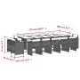 Set comedor de jardín con cojines 15 pzas ratán sintético negro by vidaXL, Garden sets - Ref: Foro24-3277826, Price: 1,00 €, ...
