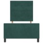 Estructura de cama Verde oscuro 90 x 200 cm Terciopelo