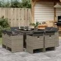Set comedor jardín 9 pzas y cojines ratán sintético gris by vidaXL, Garden sets - Ref: Foro24-3277783, Price: 572,51 €, Disco...