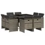Set comedor jardín 9 pzas y cojines ratán sintético gris by vidaXL, Garden sets - Ref: Foro24-3277783, Price: 572,51 €, Disco...
