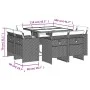 Set comedor jardín 9 pzas y cojines ratán sintético gris by vidaXL, Garden sets - Ref: Foro24-3277783, Price: 572,51 €, Disco...