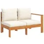 Gartensofa-Set mit 6-teiligen massiven Akazienholz-Kissen. von vidaXL, Gartensets - Ref: Foro24-3214852, Preis: 858,28 €, Rab...
