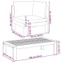Gartensofa-Set mit 6-teiligen massiven Akazienholz-Kissen. von vidaXL, Gartensets - Ref: Foro24-3214852, Preis: 858,28 €, Rab...
