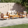 Set sofás de jardín con cojines 4 pzas madera maciza de acacia by vidaXL, Garden sets - Ref: Foro24-3214838, Price: 490,96 €,...