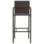 Gartentisch und 3-teiliges Hocker-Set aus Akazienholz und braunem PE-Rattan. von vidaXL, Gartensets - Ref: Foro24-3295272, Pr...