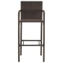 Mesa y taburetes de jardín 3 pzas madera acacia ratán PE marrón by vidaXL, Garden sets - Ref: Foro24-3295272, Price: 253,40 €...
