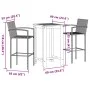 Gartentisch und 3-teiliges Hocker-Set aus Akazienholz und braunem PE-Rattan. von vidaXL, Gartensets - Ref: Foro24-3295272, Pr...
