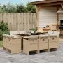 Set comedor de jardín 11 pzas con cojines ratán sintético beige by vidaXL, Garden sets - Ref: Foro24-3277797, Price: 750,15 €...
