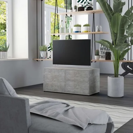 Concrete gray plywood TV cabinet 80x34x36 cm by vidaXL, TV Furniture - Ref: Foro24-801854, Price: 49,14 €, Discount: %