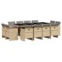 Garten-Essgruppe mit 13-teiligen Kissen aus synthetischem Rattan in Beige. von vidaXL, Gartensets - Ref: Foro24-3277811, Prei...