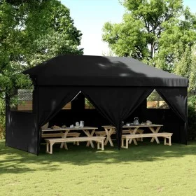 Faltbares Pop-Up-Partyzelt mit 4 schwarzen Seitenwänden. von vidaXL, Zelte und Pavillons - Ref: Foro24-4004958, Preis: 273,44...