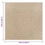 Alfombra ZIZUR apariencia de yute interior exterior 240x240 cm by vidaXL, Rugs - Ref: Foro24-4006156, Price: 174,52 €, Discou...