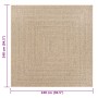 ZIZUR Teppich aussehen von Jute für den Innen- und Außenbereich 240x240 cm von vidaXL, Teppiche - Ref: Foro24-4006156, Preis:...