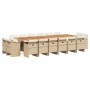Set comedor de jardín 17 pzas con cojines ratán sintético beige by vidaXL, Garden sets - Ref: Foro24-3277839, Price: 1,00 €, ...