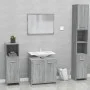 Badezimmermöbelset aus grauem Sperrholz von Sonoma von vidaXL, Badezimmermöbel - Ref: Foro24-815529, Preis: 64,46 €, Rabatt: %