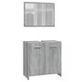 Badezimmermöbelset aus grauem Sperrholz von Sonoma von vidaXL, Badezimmermöbel - Ref: Foro24-815529, Preis: 64,46 €, Rabatt: %