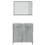 Badezimmermöbelset aus grauem Sperrholz von Sonoma von vidaXL, Badezimmermöbel - Ref: Foro24-815529, Preis: 64,46 €, Rabatt: %