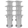 8x Chrome Round Sofa Legs 120mm by vidaXL, Chair and sofa supports - Ref: Foro24-279098, Price: 19,17 €, Discount: %