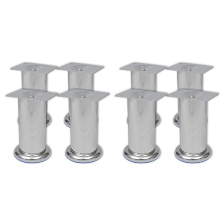 Sofa legs 8 units round chrome 120 mm by vidaXL, Chair and sofa supports - Ref: Foro24-3051484, Price: 21,55 €, Discount: %