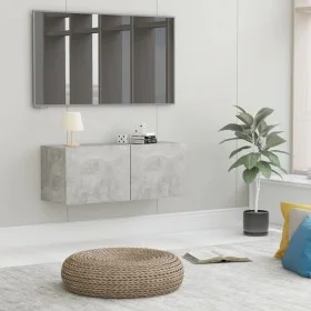 Concrete gray plywood TV cabinet 80x30x30 cm by vidaXL, TV Furniture - Ref: Foro24-801476, Price: 39,55 €, Discount: %