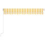 Manual retractable awning with yellow and white LED 450x300 cm by vidaXL, Awnings - Ref: Foro24-3068923, Price: 372,85 €, Dis...