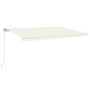 Manuell einziehbare Markise mit cremefarbenem LED-Licht 500 x 300 cm von vidaXL, Markisen - Ref: Foro24-3068942, Preis: 453,1...