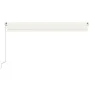 Manual retractable awning with cream LED light 500x300 cm by vidaXL, Awnings - Ref: Foro24-3068942, Price: 425,15 €, Discount: %