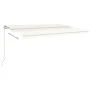 Manuell einziehbare Markise mit cremefarbenem LED-Licht 500 x 300 cm von vidaXL, Markisen - Ref: Foro24-3068942, Preis: 425,1...