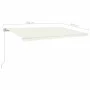 Manual retractable awning with cream LED light 500x300 cm by vidaXL, Awnings - Ref: Foro24-3068942, Price: 425,15 €, Discount: %
