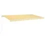 Toldo retráctil manual con luz LED amarillo y blanco 600x300 cm de vidaXL, Toldos - Ref: Foro24-3068963, Precio: 491,28 €, De...