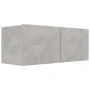 Concrete gray plywood TV cabinet 80x30x30 cm by vidaXL, TV Furniture - Ref: Foro24-801476, Price: 39,55 €, Discount: %