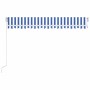Manual retractable awning with blue and white LED 450x350 cm by vidaXL, Awnings - Ref: Foro24-3069001, Price: 434,57 €, Disco...