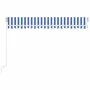 Toldo retráctil manual con LED azul y blanco 450x350 cm de vidaXL, Toldos - Ref: Foro24-3069001, Precio: 401,43 €, Descuento: %