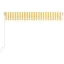 Manual retractable awning with yellow and white LED 450x350 cm by vidaXL, Awnings - Ref: Foro24-3069003, Price: 399,64 €, Dis...