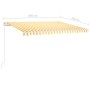 Manuell einziehbare Markise mit gelber und weißer LED 450x350 cm von vidaXL, Markisen - Ref: Foro24-3069003, Preis: 472,83 €,...