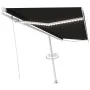 Manual retractable awning with anthracite gray LED light 500x300 cm by vidaXL, Awnings - Ref: Foro24-3069584, Price: 539,89 €...