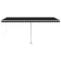 Manual retractable awning with anthracite gray LED light 500x300 cm by vidaXL, Awnings - Ref: Foro24-3069584, Price: 539,89 €...