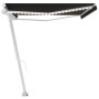Manual retractable awning with anthracite gray LED light 500x300 cm by vidaXL, Awnings - Ref: Foro24-3069584, Price: 558,69 €...