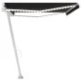 Manual retractable awning with anthracite gray LED light 500x300 cm by vidaXL, Awnings - Ref: Foro24-3069584, Price: 539,89 €...
