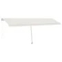 Manual retractable awning with cream LED light 600x300 cm by vidaXL, Awnings - Ref: Foro24-3069602, Price: 652,76 €, Discount: %