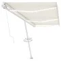 Toldo retráctil manual con luz LED color crema 600x300 cm de vidaXL, Toldos - Ref: Foro24-3069602, Precio: 653,01 €, Descuent...