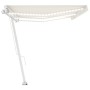 Manual retractable awning with cream LED light 600x300 cm by vidaXL, Awnings - Ref: Foro24-3069602, Price: 652,26 €, Discount: %