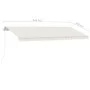 Manuell einziehbare Markise mit cremefarbenem LED-Licht 450 x 350 cm von vidaXL, Markisen - Ref: Foro24-3069642, Preis: 530,7...